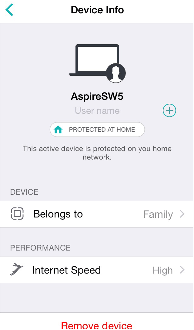 Bitdefender Box screenshot device info