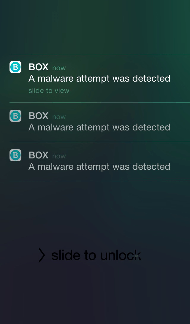 Bitdefender Box screenshot notifications