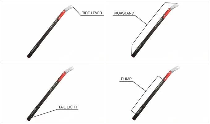 Kickstand pump: all you need to change a tire and not get hit by a car