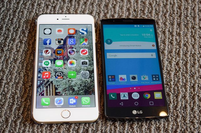LG G4 iphone comparison