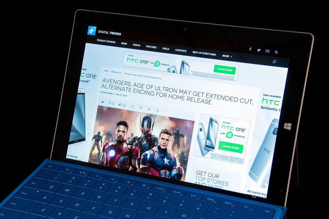 Microsoft Surface 3 screen detail