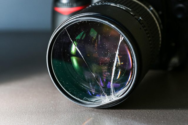 camera lens cracked