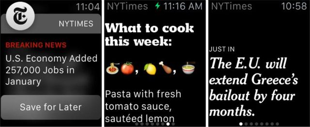 nyt apple watch app