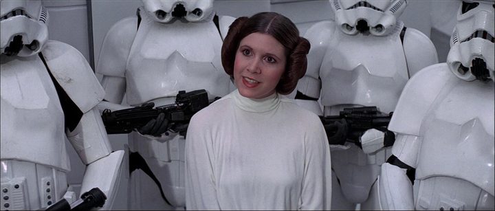 Princess Leia in A New Hope.