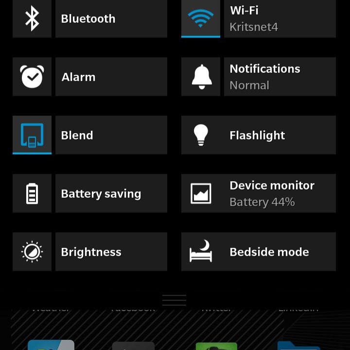BlackBerry Leap screenshot settings