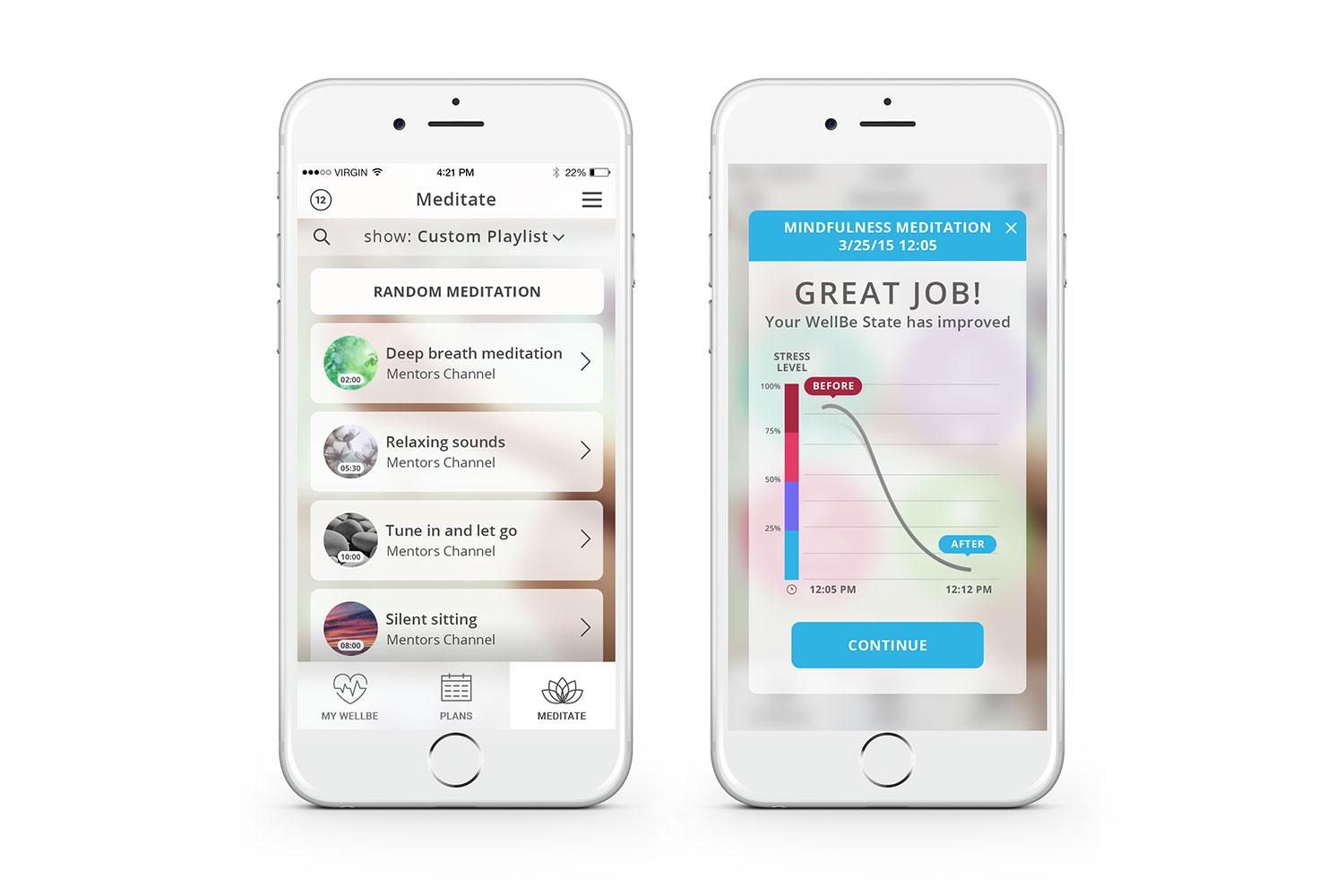 Wellbe Bracelet App meditate