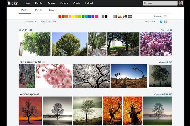 Searching for photos in Flickr is not only easier, but more dynamic.