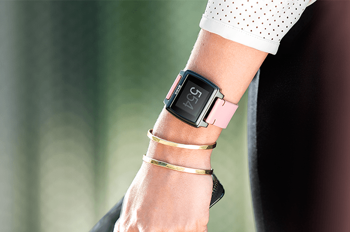intel basis peak 200 fitness smartwtach pink