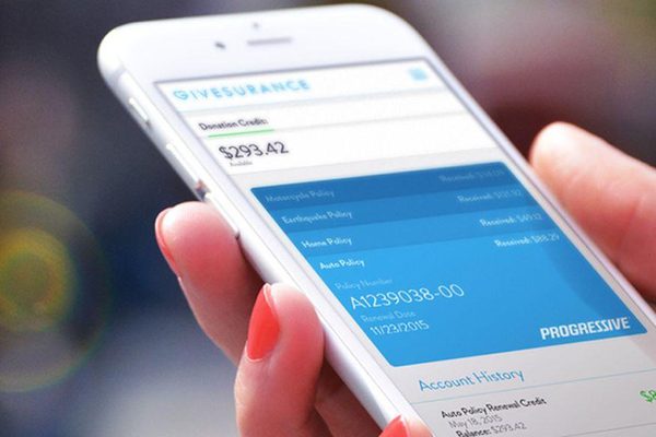 give insurance app charity