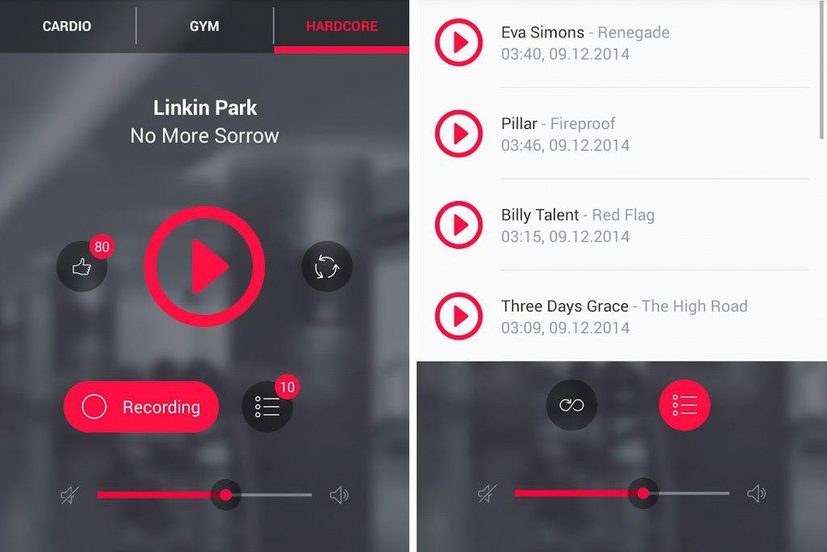 GYM exercise fitness music app