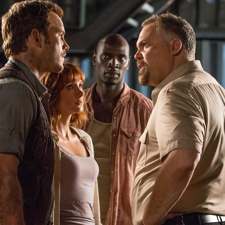 jurassic world interview chris pratt bryce dallas howard colin trevorrow screenshots group