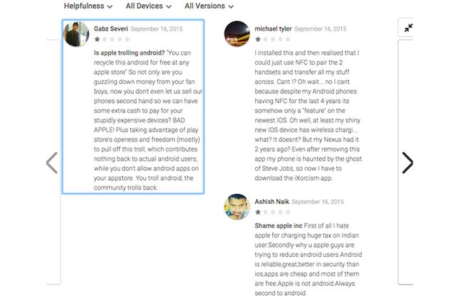Apple's app has drawn considerable hatred from the Android community