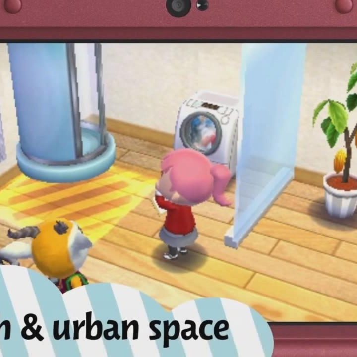 A pink-haired girl setting up a bathroom.