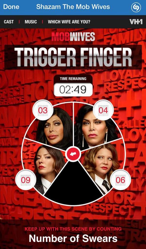 vh1 and social media mob wives shazam game 3
