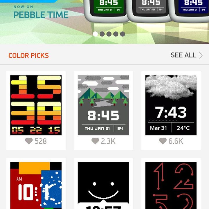 pebble time review app screenshot watchface store