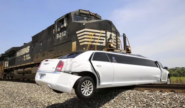 Stretch limousine crash