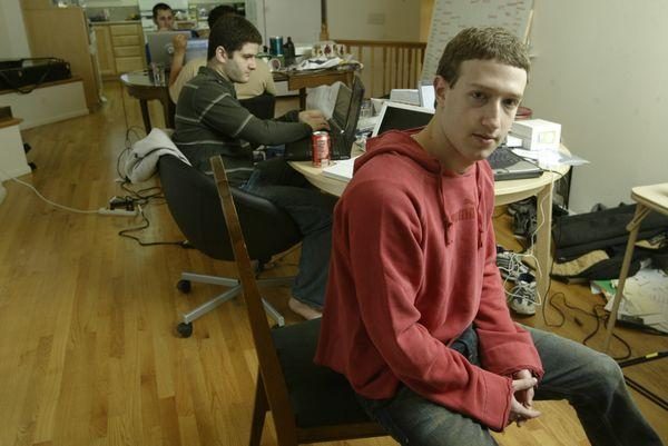Mark and the initial Facebook work space