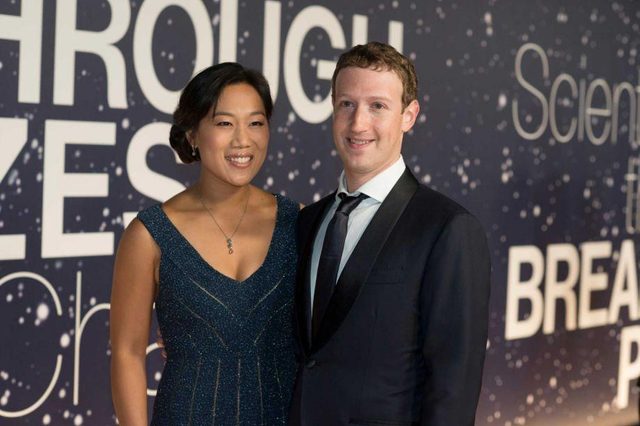 Priscilla and Mark attending the 2014 Breakthrough Awards