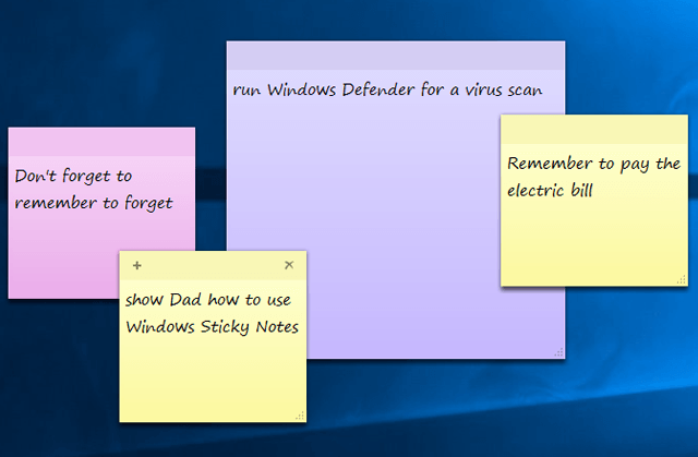 sticky notes
