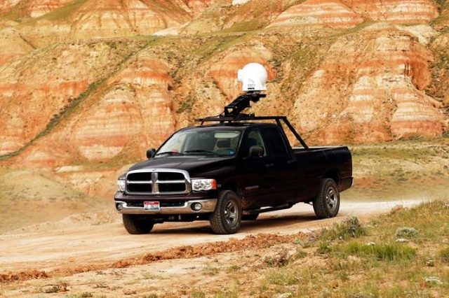 An example of the GSS C520 camera system mounted on a pickup truck.