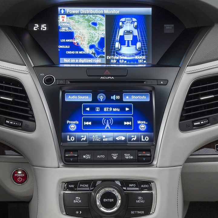 2016 Acura RLX Sport Hybrid console screen