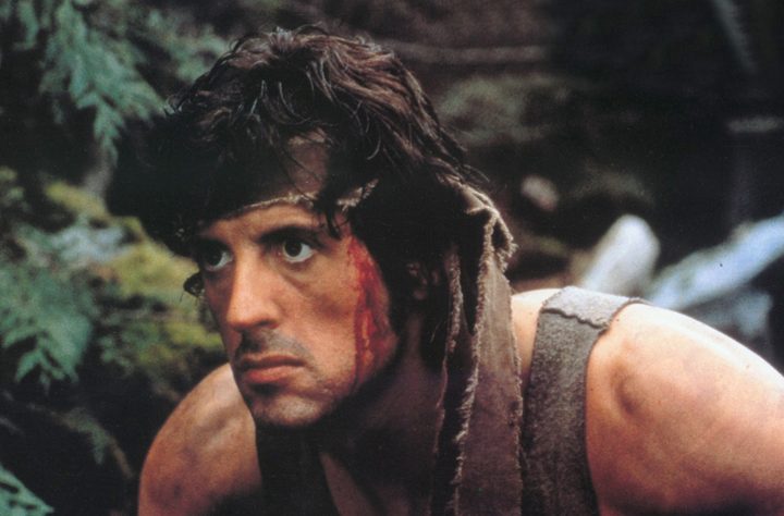 Sylvester Stallone wears a bandana in Rambo.