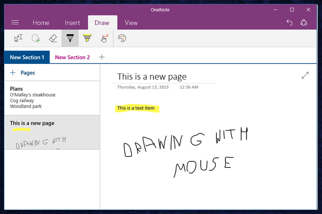draw page