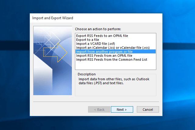 outlook import