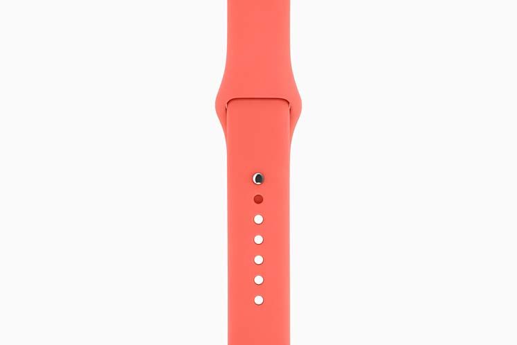 apple watch bands hermes product red news sport band pink 201509