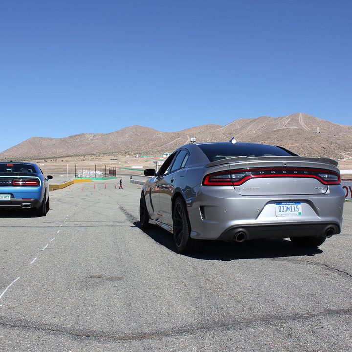 2015 dodge charger challenger srt hellcats track review and hellcat on silver blue back