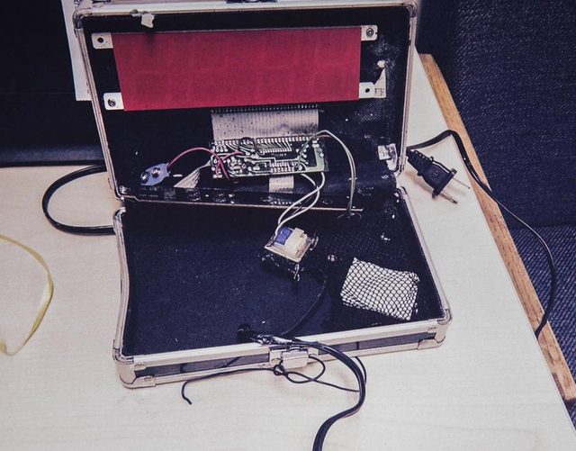 The "hoax bomb," pictured.