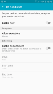 Note 5 Do not disturb