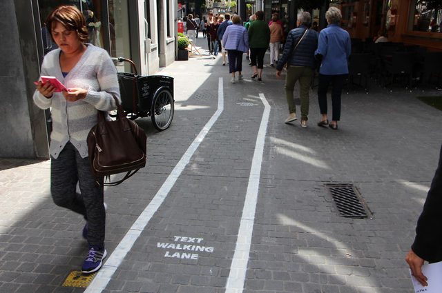 Texting Walking Lane