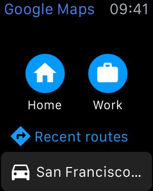 apple watch google maps