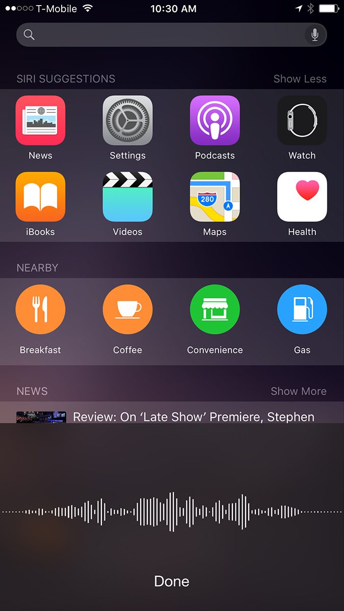 iOS 9 Screens