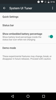 Android_Marshmallow Battery Percentage
