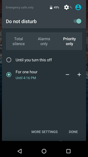 Android Marshmallow Do Not Disturb
