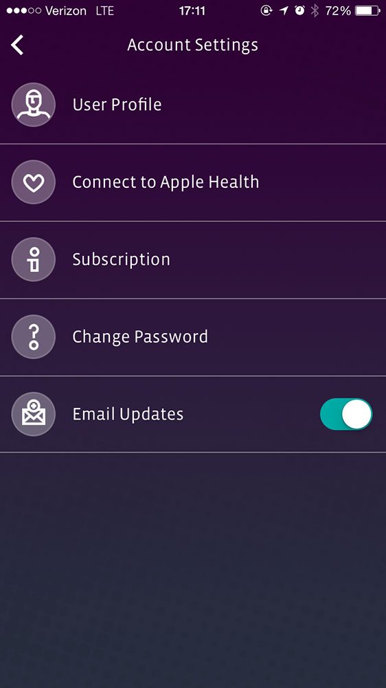 cyclecast spinning class at home app acct settings