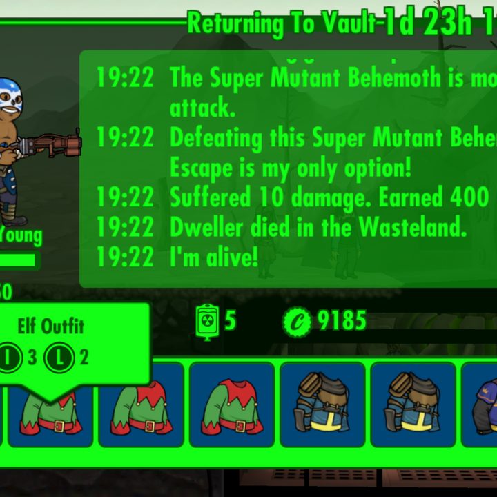 Fallout Shelter Halloween elf costume