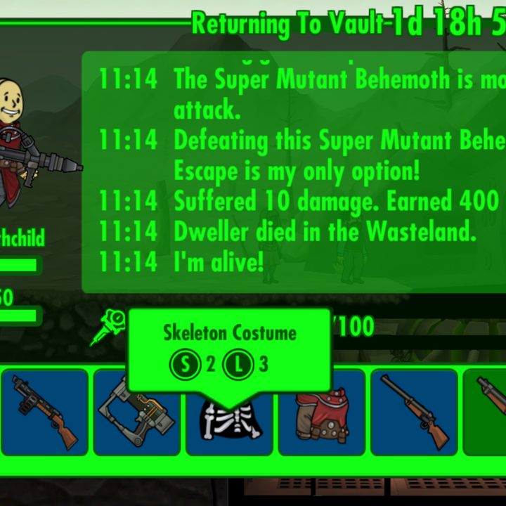 Fallout Shelter Halloween skeleton costume