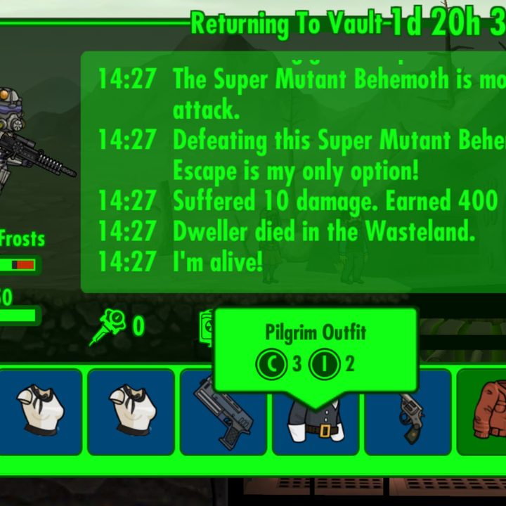 Fallout Shelter Halloween pilgrim costume