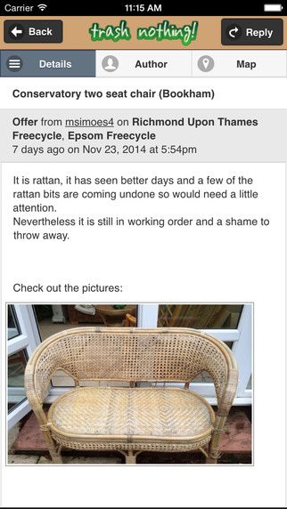 apps and sites to sell old stuff freecycle screen