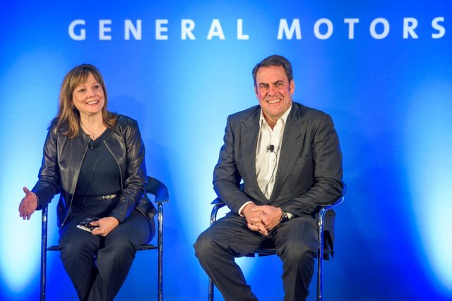 General Motors CEO Mary Barra and GM Executive Vice President of Global Product Development Mark Reuss