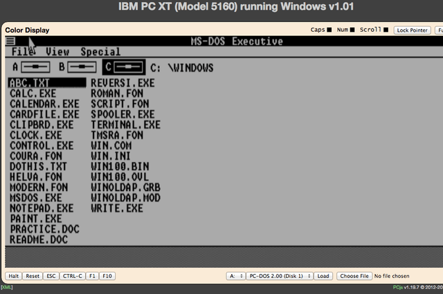 Windows 1.01 emulation