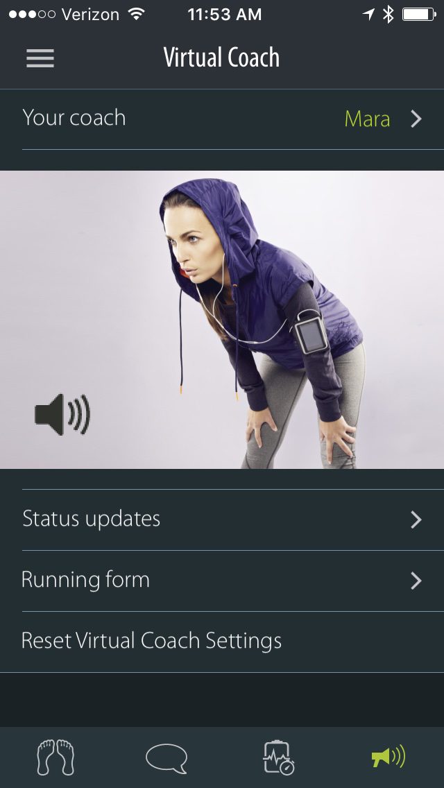 Sensoria Fitness Running System Screenshot