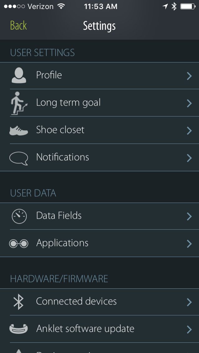 Sensoria Fitness Running System Screenshot