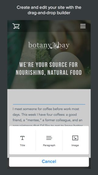 weebly carbon free website builder app screen1