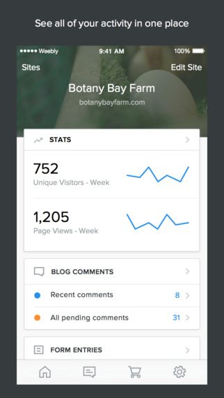 weebly carbon free website builder app screen2