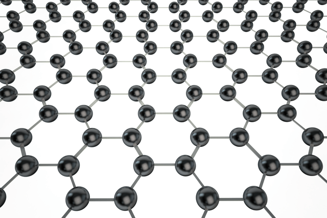 Graphene's atoms are arrange in a honeycomb pattern