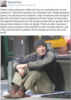 richard gere homeless